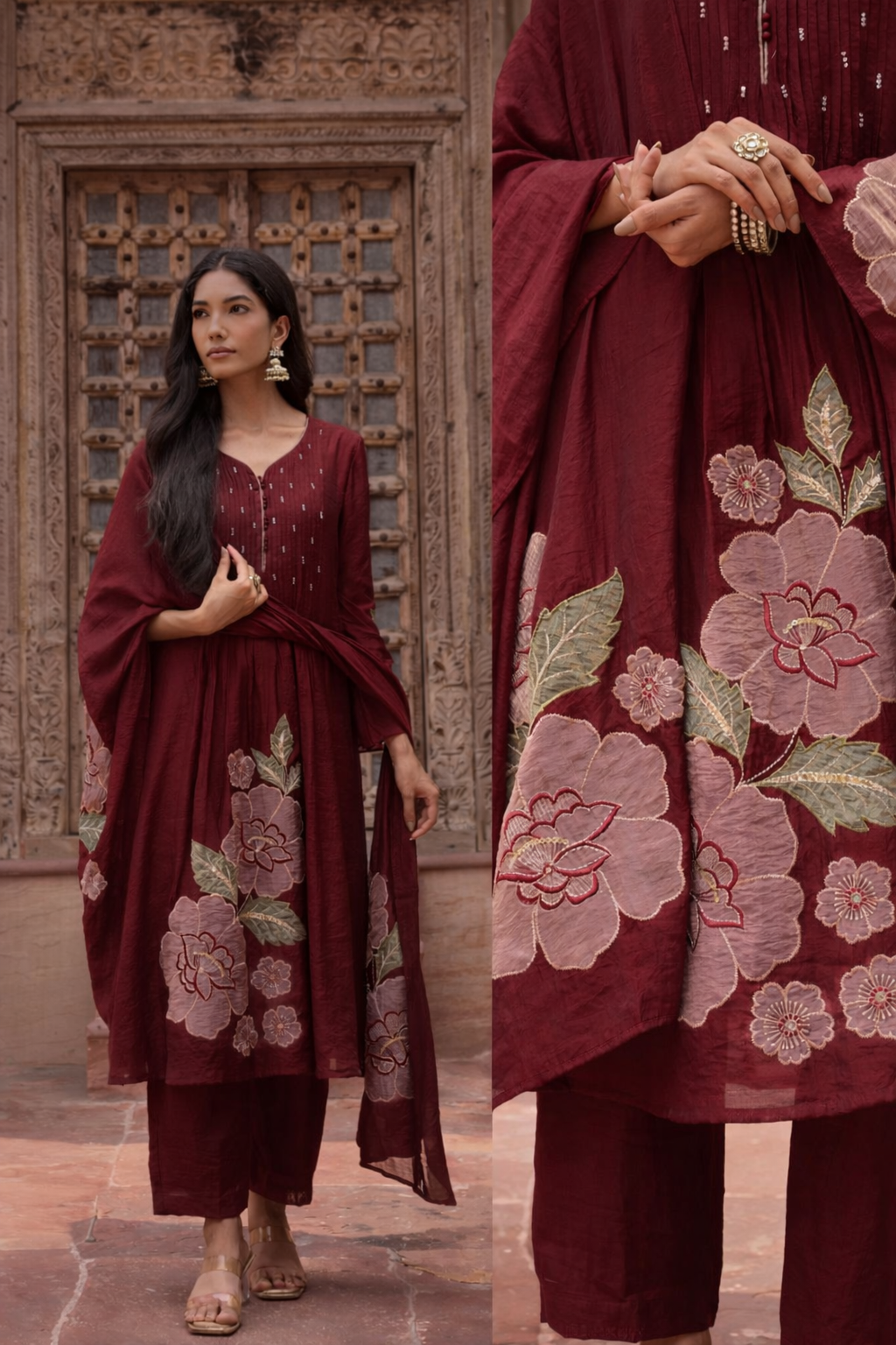 Stylish Mul Chanderi Suit Set